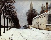 Alfred Sisley Snow on the Road,Louveciennes